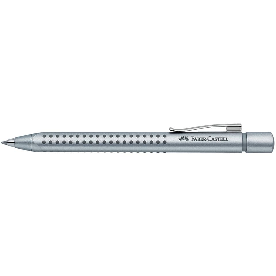 Penna a sfera a scatto Faber-Castell Grip 2011 XB argento 144111