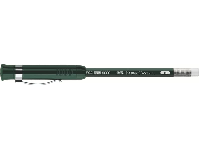 Matita con gommino Faber-Castell CASTELL 9000 Extender B - set con matita con allungalapis + temperino - 119037