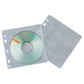 Tasca per CD/DVD Q-Connect polipropilene 120my con foratura conf. da 40 pezzi - KF02208