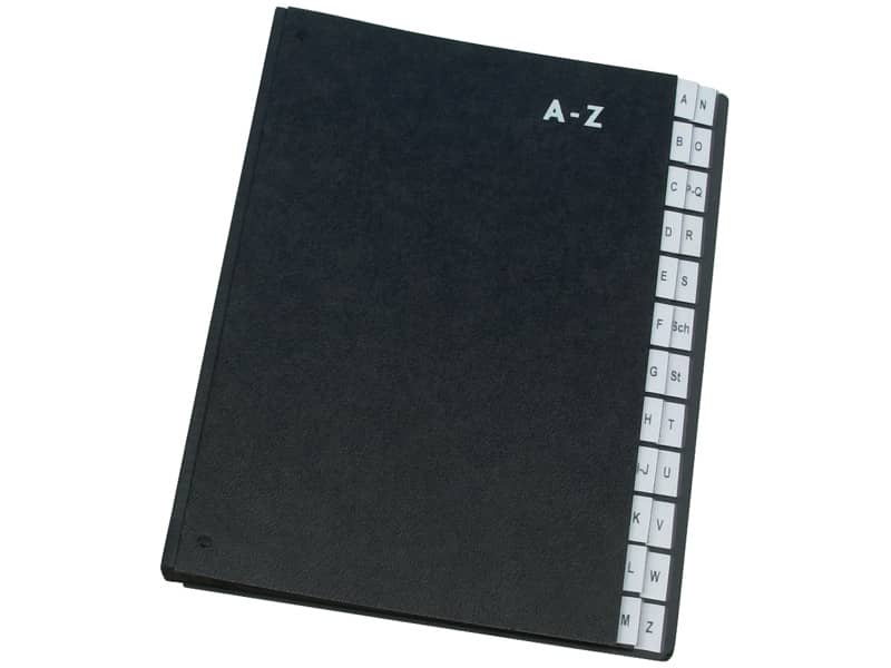 Libro monitore Q-Connect 270x340 mm nero A-Z KF04563