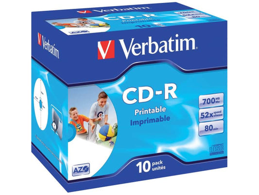 CD-R AZO Verbatim 52x 700 MB jewel case da 10 cd - 43325