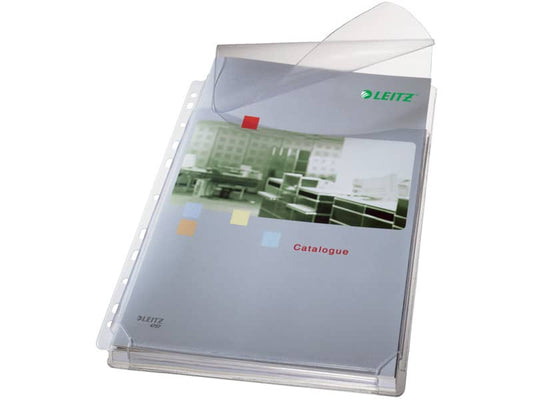 Buste a soffietto con lembo di chiusura Leitz in PVC A4 trasparente confezione da 5 pezzi - 47573003