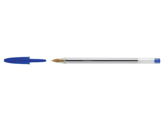 Penna a sfera BIC Cristal M 1 mm blu Conf. 50 pezzi - 8373609