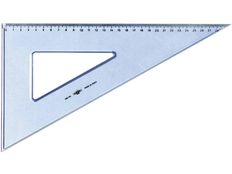 Squadra ARDA Linea Uni plastica termoresistente fumé ottico trasparente 60° cm 30 - 28830SS