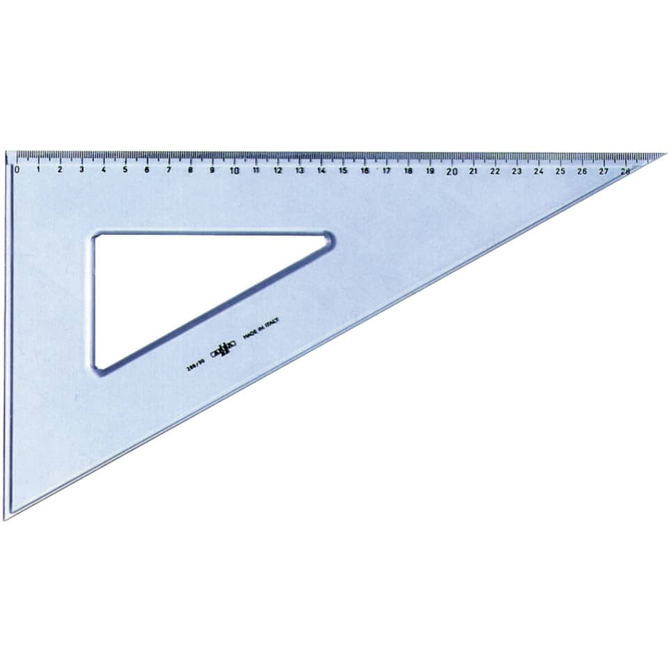 Squadra ARDA Linea Uni plastica termoresistente fumé ottico trasparente 60° cm 30 - 28830SS