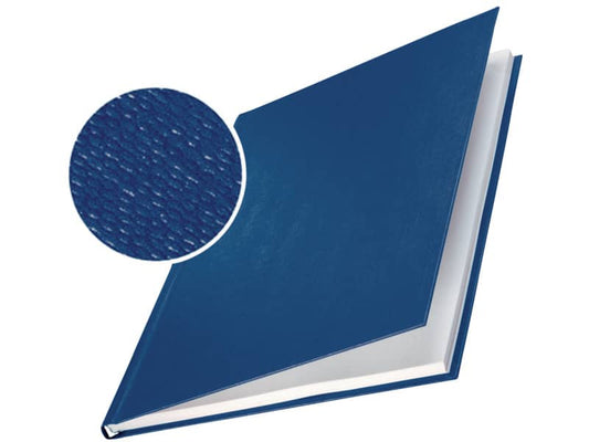 Copertina rigida 10-35 fogli Leitz impressBIND in cartone con dorso da 3,5 mm A4 blu  conf. da 10 - 73900035