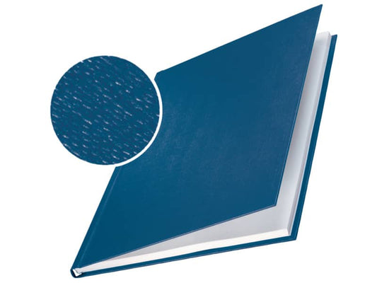 Copertina rigida 36-70 fogli Leitz impressBIND in cartone con dorso da 7 mm A4 blu  conf. da 10 - 73910035