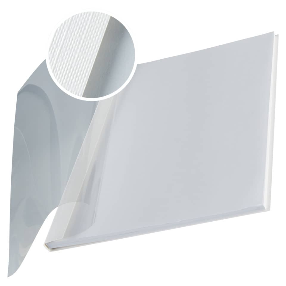 Copertina flessibile max 36-70 fogli Leitz impressBIND in PPL con dorso da 7 mm A4 bianco  conf. da 10 - 73990001