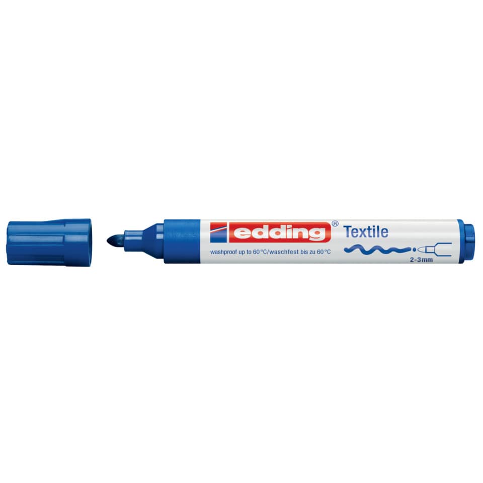 Marcatore per tessuti edding 4500 punta conica 2-3 mm blu 4-4500003