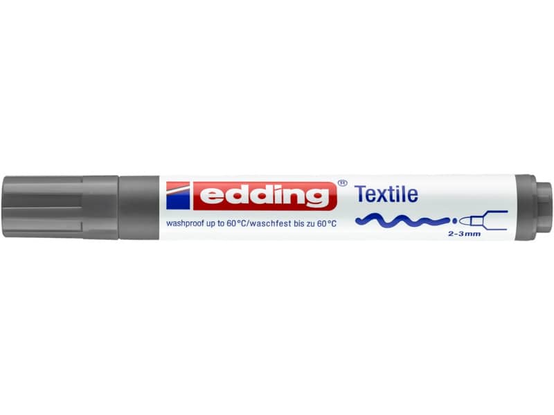 Marcatore per tessuti edding 4500 punta conica 2-3 mm grigio 4-4500012