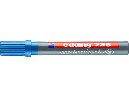 Marcatore Neon per lavagne edding 725 punta scalpello 2-5 mm blu fluorescente 4-725063
