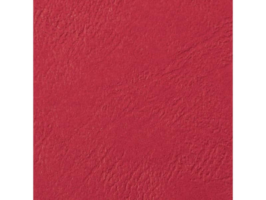 Copertine per rilegatura GBC Leathergrain in cartoncino goffrato rosso conf da 100 copertine - CE040031
