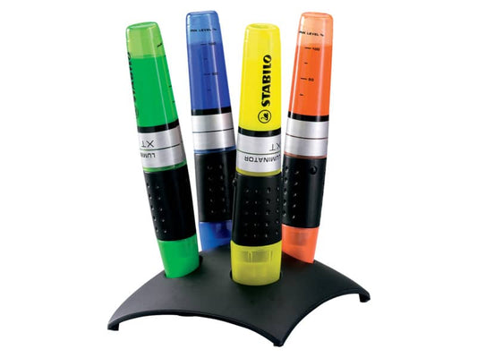 Evidenziatori Stabilo Luminator 2-5 mm assortiti set da scrivania da 4 - 7104-2