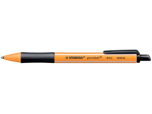 Penna a sfera a scatto Stabilo Pointball 0,5 mm nero 6030/46