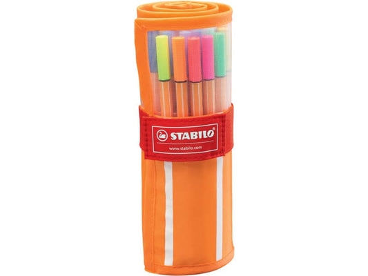 Fineliner Stabilo Point 88 0,4 mm assortiti 25 colori standard + 5 Neon rotolo da 30 - 8830-2