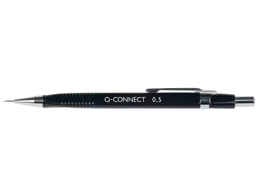 Matita meccanica a mine Q-Connect 0,5 mm con clip e pulsante in metallo conf. 10 pezzi - KF01937