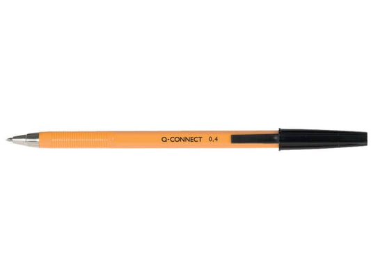 Penna a sfera Q-Connect F nero conf. da 20 - KF34046