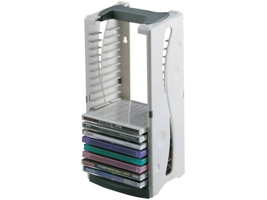 Torretta verticale Q-Connect capacità 20 CD bianco/grigio KF04512