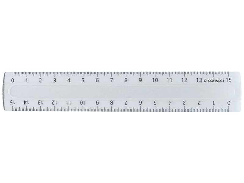 Righello Q-Connect trasparente 15 cm  KF00583
