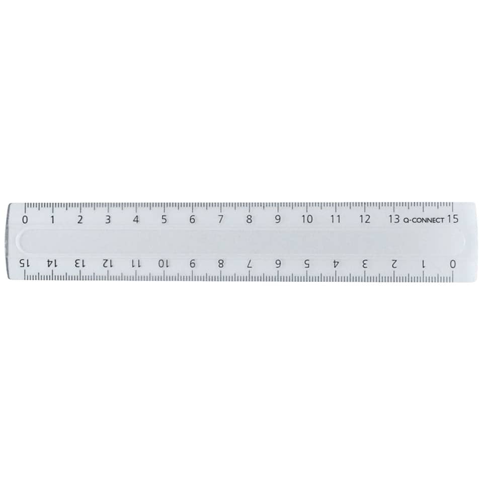 Righello Q-Connect trasparente 15 cm  KF00583