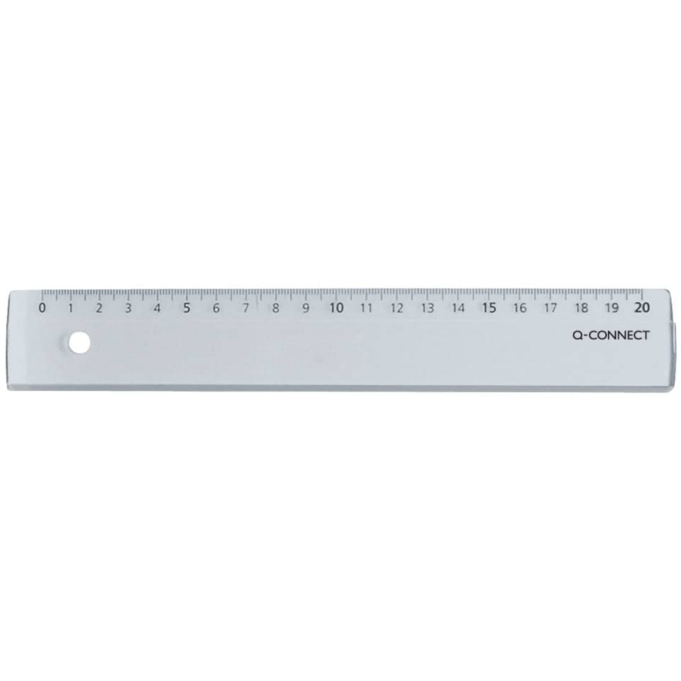 Righello Q-Connect trasparente 20 cm  KF00586