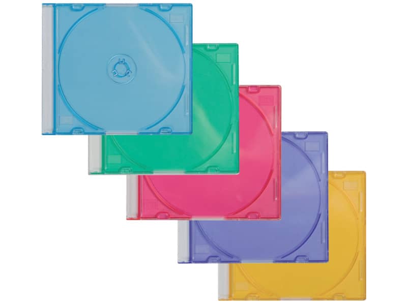 Porta CD/DVD Q-Connect Slim Case standard sp. 5 mm colori assortiti conf. 25 pezzi - KF04384