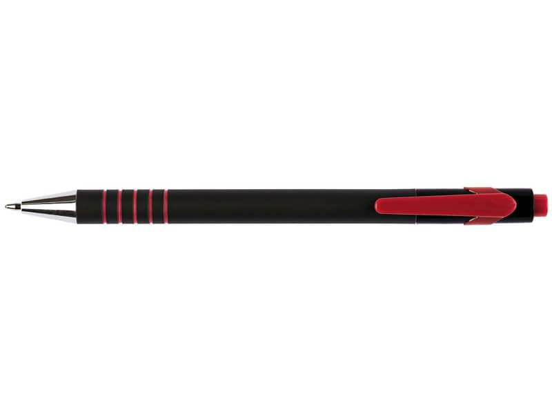 Penna a sfera a scatto Q-Connect Lamda 0,7 mm rosso KF00671