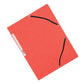 Cartellina a 3 lembi con elastico Q-Connect 24,3x32 cm cartoncino manilla 32x24,3 cm 375 g/m² rosso - KF02165