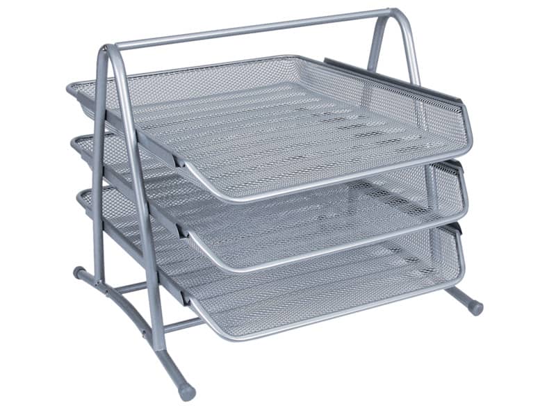 Set 3 Vaschette portadocumenti Q-Connect 27,8x27,5x35 cm silver KF00822