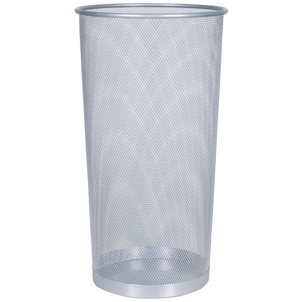 Portaombrelli in metallo Q-Connect 22.6 l h 50 cm x diametro 27,5 cm argento KF00828