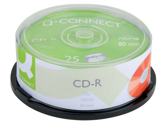 CD-R Q-Connect Cake 25 700 MB 80 min 52x conf. da 25 pezzi - KF00420