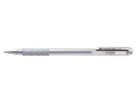Penna roller Pentel Gel Hybrid grip Metallic 0.8 mm argento K118-Z
