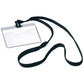 Portanomi DURABLE tasca aperta con cordoncino trasparente/nero 60x90mm conf. 10 - 813901