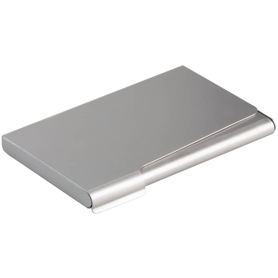 Portabiglietti da visita Durable BUSINESS CARD BOX alluminio argento metallizz. fino a 20 biglietti - 241523