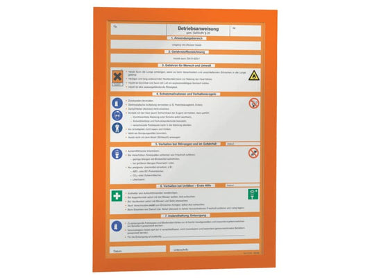 Cornici con pannello magnetico DURABLE DURAFRAME® A4 arancio 236x323mm conf. 2 - 487209