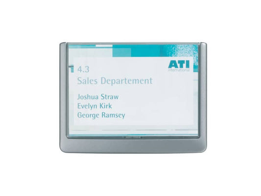 Targhe DURABLE CLICK SIGN ABS trasparente/grafite 149x105,5 mm 486137