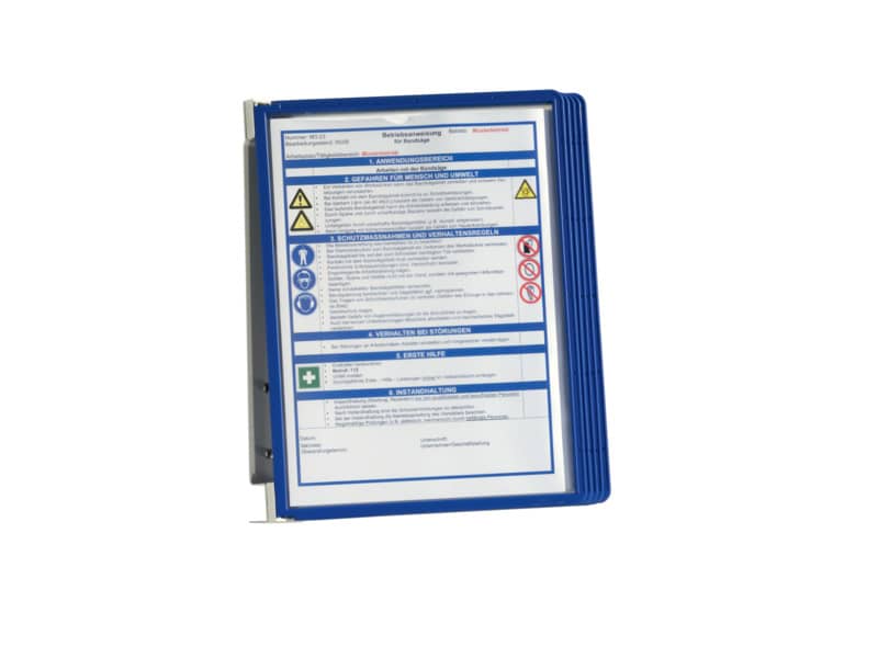 Leggio da parete DURABLE VARIO® WALL 5 pannelli A4 metallo/polipropilene blu 555107