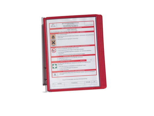 Leggio da parete DURABLE VARIO® WALL 5 pannelli A4 metallo/polipropilene rosso 555103