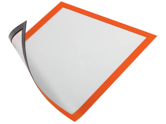 Cornici con pannello magnetico DURABLE DURAFRAME® MAGNETIC A4 PVC rigido arancio 236x323 mm conf. 5 - 486909
