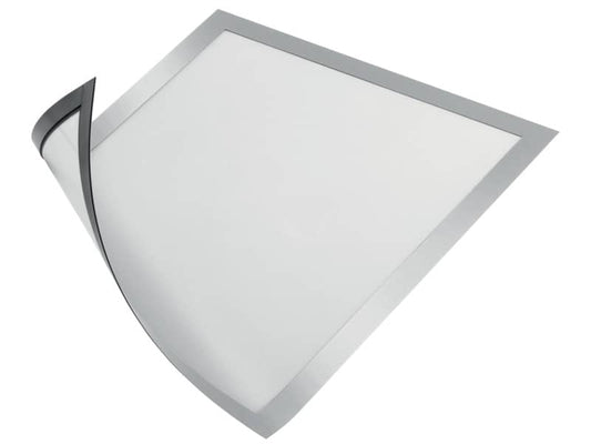 Cornici con pannello magnetico Durable DURAFRAME® MAGNETIC A4 PVC rigido argento met. 236x323 mm conf. 5 - 486923