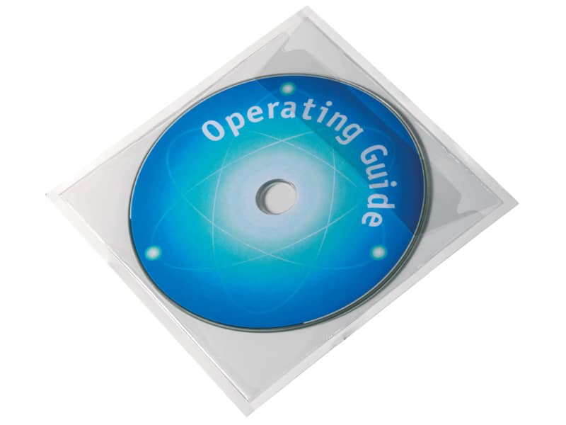 Buste adesive DURABLE POCKETFIX® CD/DVD trasparente 127x127mm conf. 100 - 828019
