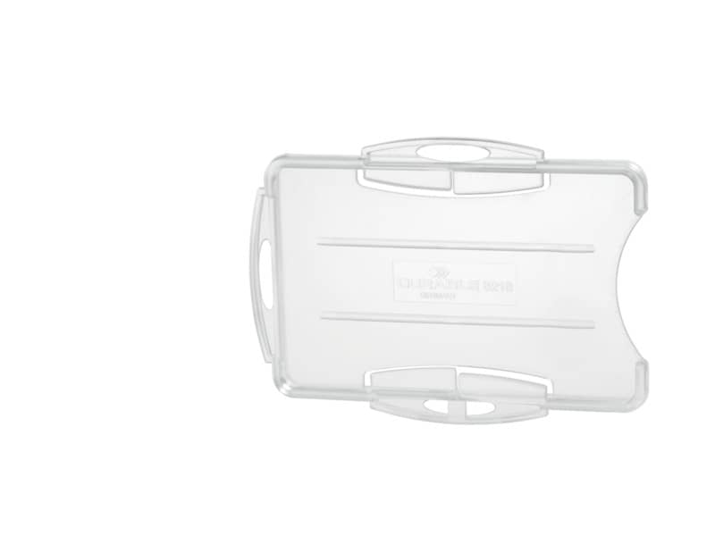 Portabadge DURABLE rigido fronte aperto polistirene trasparente 2 badge 54x87mm conf. 10 - 891919