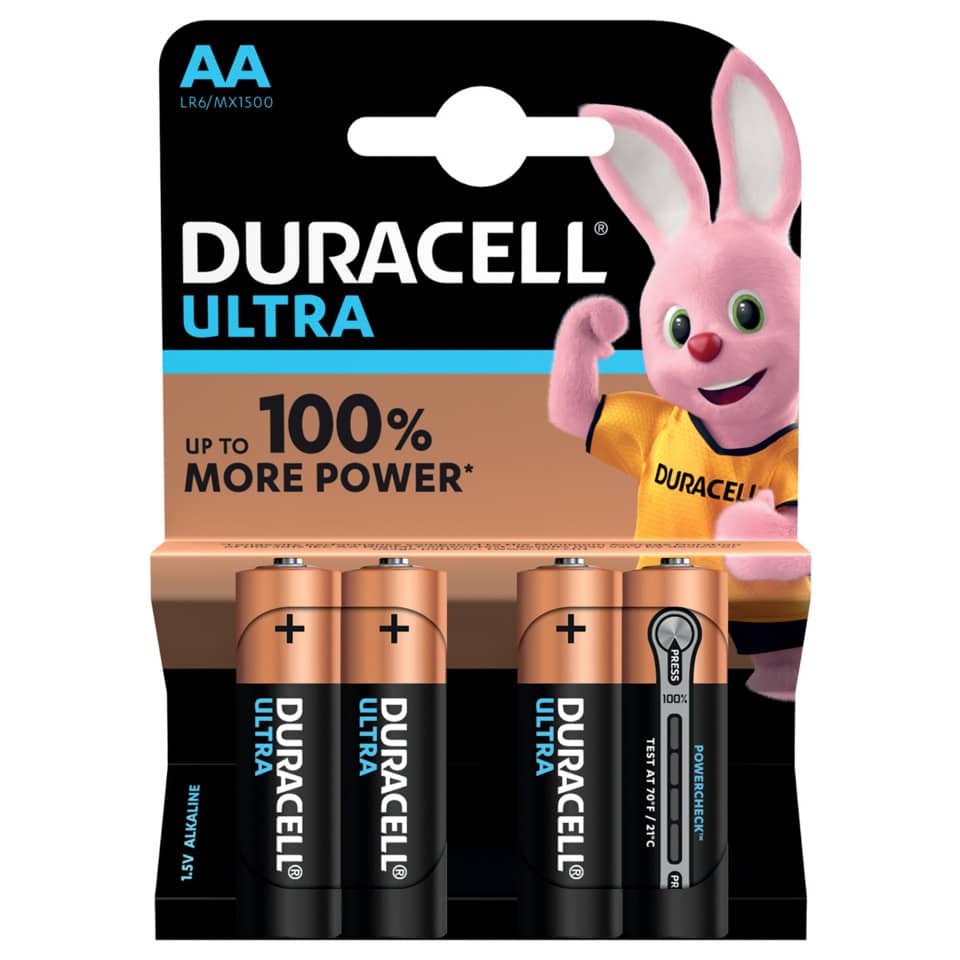 Batterie alcaline Duracell Ultra Power Stilo 1500 AA conf. da 4 - DU0020