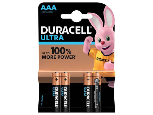 Batterie alcaline Duracell Ultra Power Ministilo 2400 AAA conf. da 4 - DU0061