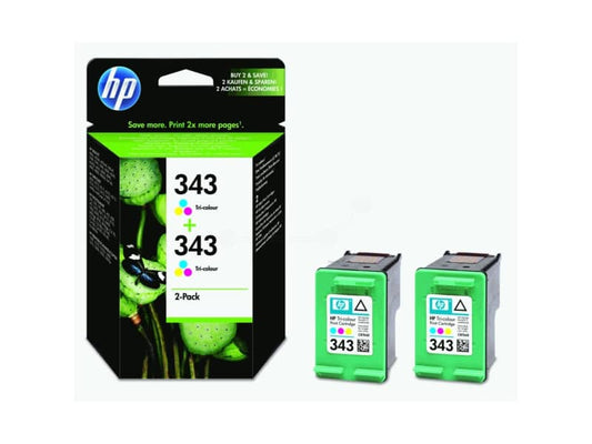 Cartucce inkjet blister 343 HP 3 colori Conf. 2 - CB332EE