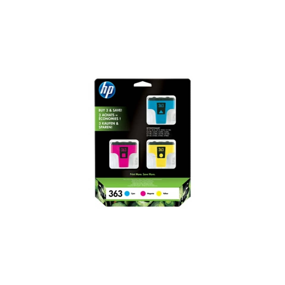 Cartucce inkjet blister 363 HP ciano+magenta+giallo Conf. 3 - CB333EE