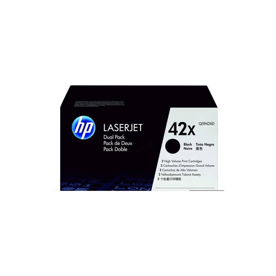 Toner alta capacità 42X HP nero  Conf. 2 - Q5942XD