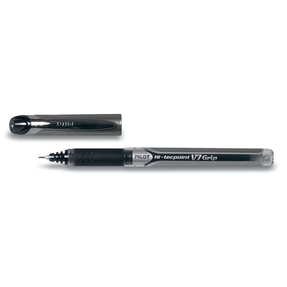 Penne a sfera con cappuccio Pilot Hi-Tecpoint V7 Grip 0,7 mm nero 6735