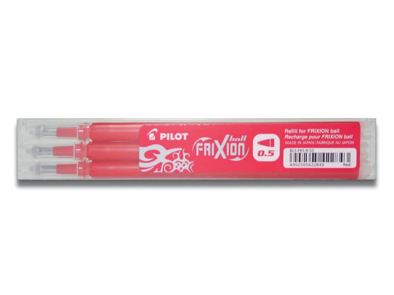 Refill sfera Pilot Frixion Ball 0,5 mm rosso Set 3 pezzi -6572