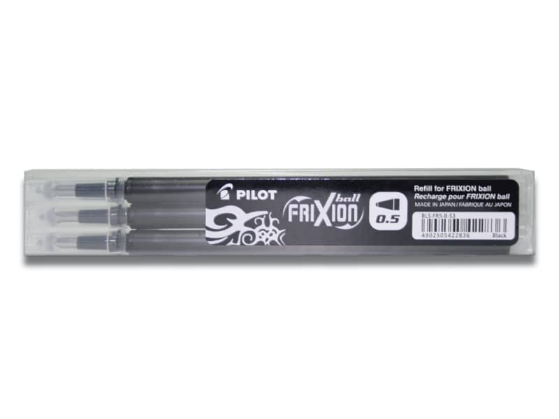 Refill sfera Pilot Frixion Ball 0,5 mm nero Set 3 pezzi - 6570